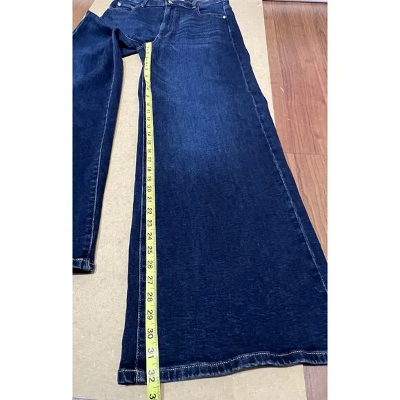 DL1961 Women Jeans Size 31 Blue HEPBURN WIDE LEG HEPBURN JAMBE High Rise Stretch - Picture 9 of 16